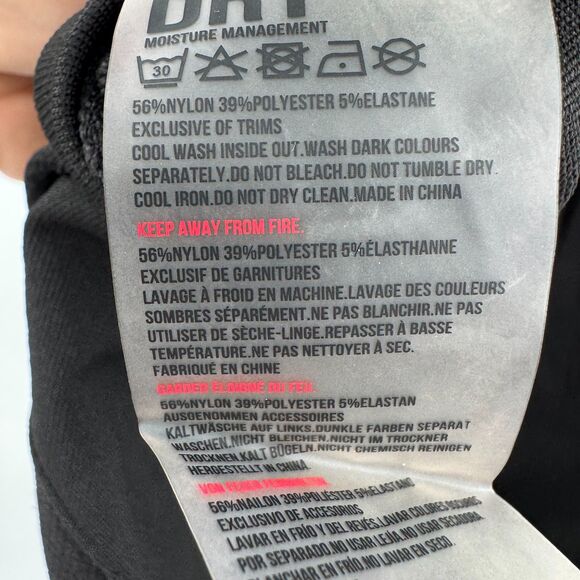 GYMSHARK Black Gray High Rise Logo Leggings Size Large L - Picture 8 of 8